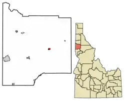 Location of Deary in Latah County, Idaho