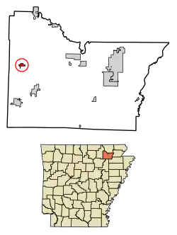 Location in Lawrence County, Arkansas