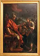 Scipio presents gifts to the king of Numidia, Massinissa