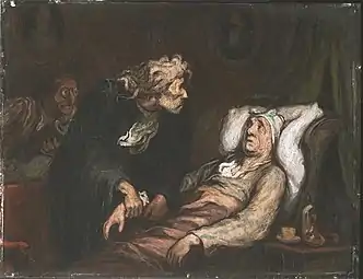 The Imaginary Illness, (c. 1860–62), oil on panel, 26.7 x 35.2&nbsp;cm., Philadelphia Museum of Art