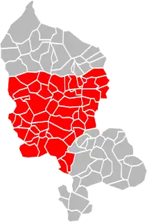 Location of Grand Belfort within the department