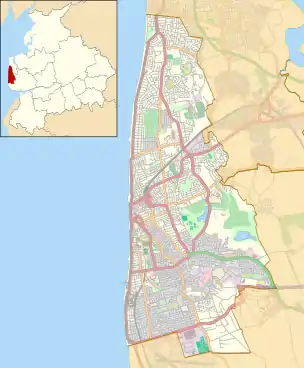 Layton is located in Blackpool