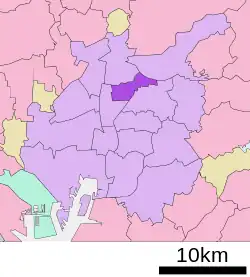 Location of Higashi-ku in Nagoya