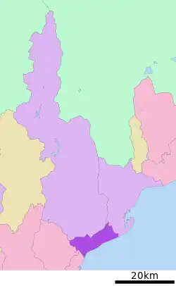 Location of Suruga-ku in  Shizuoka