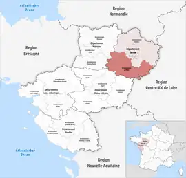 Location within the region Pays de la Loire