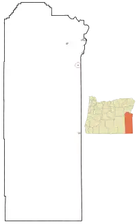 Location in Oregon