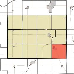 Location in Pulaski County