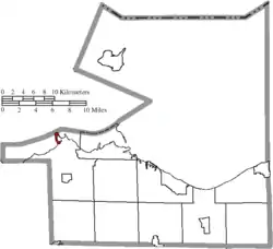 Location of Bay View in Erie County