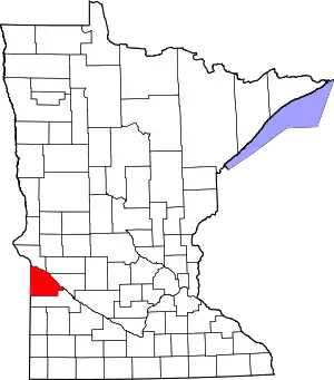 State map highlighting Lac qui Parle County