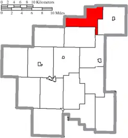 Location of Wayne Township in Noble County