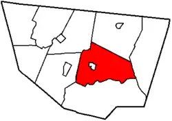 Map of Sullivan County, Pennsylvania highlighting Laporte Township