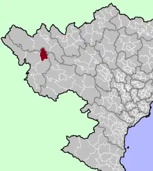 District location in northern Vietnam