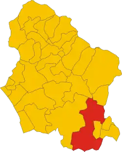 Capannori within the Province of Lucca