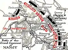 Map of the Battle of Grand Couronné