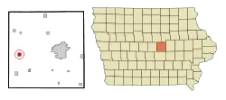 Location of State Center, Iowa