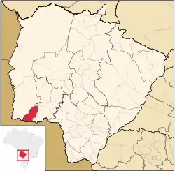 Location in Mato Grosso do Sul state
