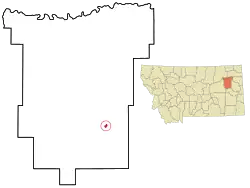 Location of Circle, Montana