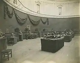 Installation view of the Memorial Exhibition of the Works in Sculpture by the Late Edward Kemeys, Corcoran Gallery of Art, December 15-26, 1907, gelatin silver print, Department of Image Collections, National Gallery of Art Library, Washington, DC