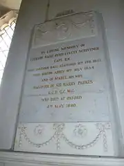 Funerary monument to Capt. Egerton Bagot Byrd Levett-Scrivener, St Paul's Church, Sibton, Suffolk