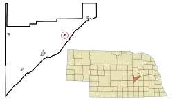 Location of Clarks, Nebraska