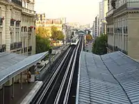 View towards Passy Viaduct and Bir-Hakeim station from Passy