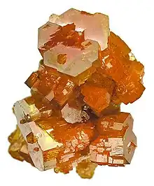 Mimetite, Pingtouling Mine, Guangdong Province, China. Size: 2.2 x 2.1 x 1.8&nbsp;cm
