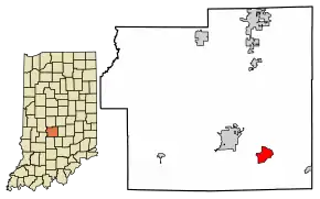 Location in Morgan County, Indiana