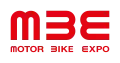 MBE&nbsp;[it] (Motor Bike Expo) spinonym logo. The same glyph is repeated in three different orientations.