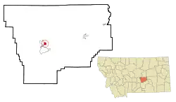 Location of Roundup, Montana