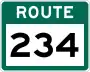 Route 234 marker