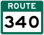 Route 340 marker