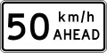 (TW-1B3(50) Road works speed limit ahead - 50&nbsp;km/h
