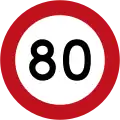 80&nbsp;km/h speed limit