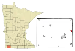 Location of Brewster, Minnesota