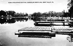 A view of North Lake, Sweet Valley, Pennsylvania, about 1940