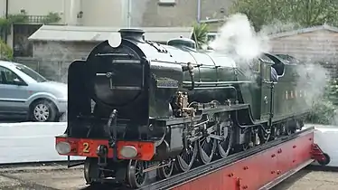No. 2 Northern Chief on the Hythe turntable