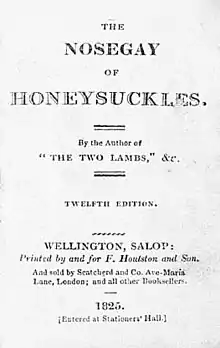 Nosegay of Honeysuckles by Lucy Lyttelton Cameron, 1825 print