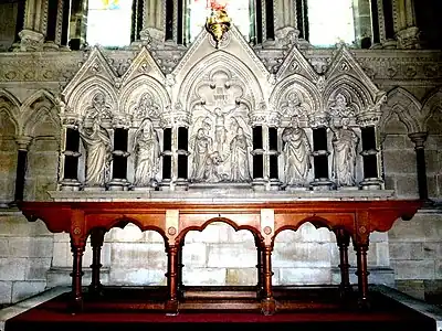 Reredos, Nun Monkton, 1873
