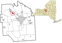 Location in Onondaga County and the state of New York.