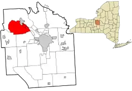 Location in Onondaga County and the state of New York.