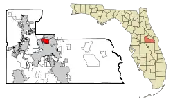 Location in Orange County and the state of Florida
