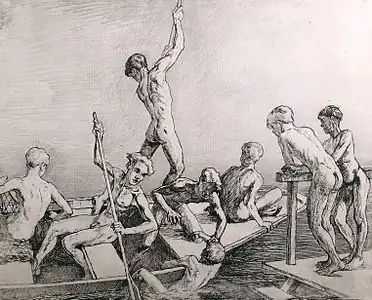 Nude Boys with a Boat at Anacapri, (1934)