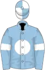 Light blue, white disc and armlets, quartered cap