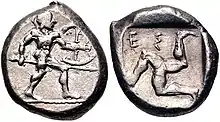 Coin of Aspendos, Pamphylia. Circa 465–430 BC.
