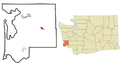Location of Lebam, Washington