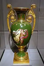 Vase; 1809; hard-paste porcelain and gilded bronze handles; height: 74.9&nbsp;cm, diameter: 35.6&nbsp;cm; Wadsworth Atheneum, Hartford, Connecticut, US