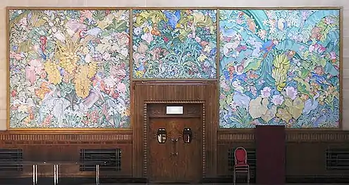 Three of the British Empire Panels by Frank Brangwyn