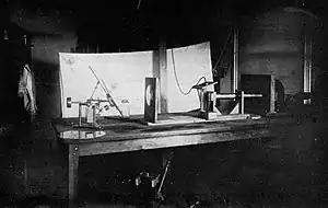 Image 8A rare 1884 photo showing the experimental recording of voice patterns by a photographic process at the Alexander Graham Bell Laboratory in Washington, D.C. Many of their experimental designs panned out in failure. (from Invention)