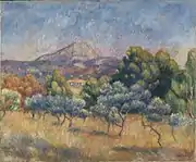 Pierre-Auguste Renoir, c.1888-89 Mount of Sainte-Victoire, oil on canvas, 53 x 64.1&nbsp;cm, Yale University Art Gallery