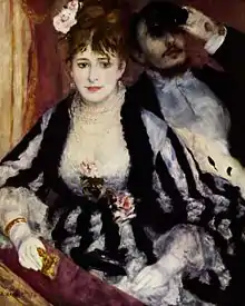 La Loge; Pierre-Auguste Renoir; 1874; oil on canvas; 80 x 63.4 cm; Courtauld Gallery (London)